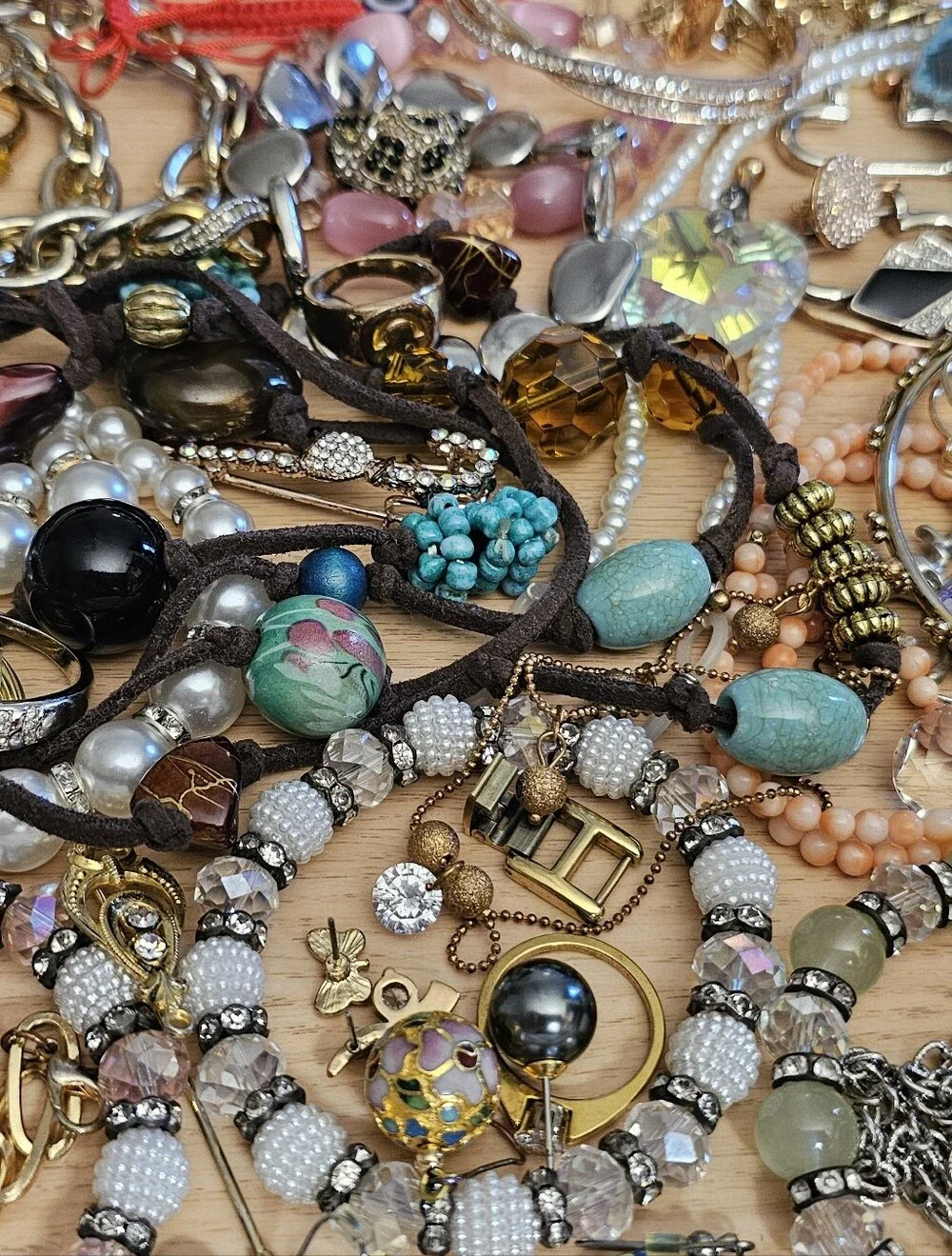 Womens Bulk Jewelry Bundle Lot Collection DIY scrap beads stones costume fashion